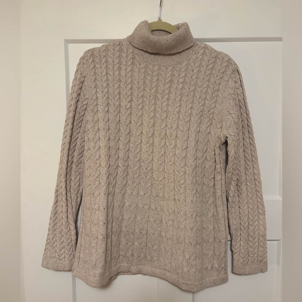 J. Jill Knit Turtleneck Sweater - Cream
